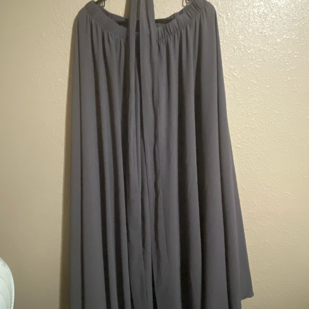 Elegant Gray Maxi Skirt
